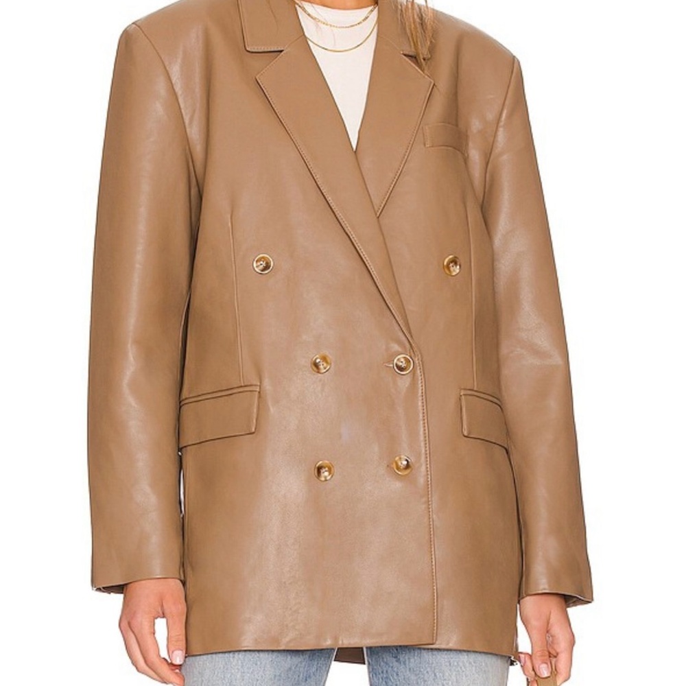 PISTOLA Roman Oversized Faux Leather Blazer- Size XL NWT